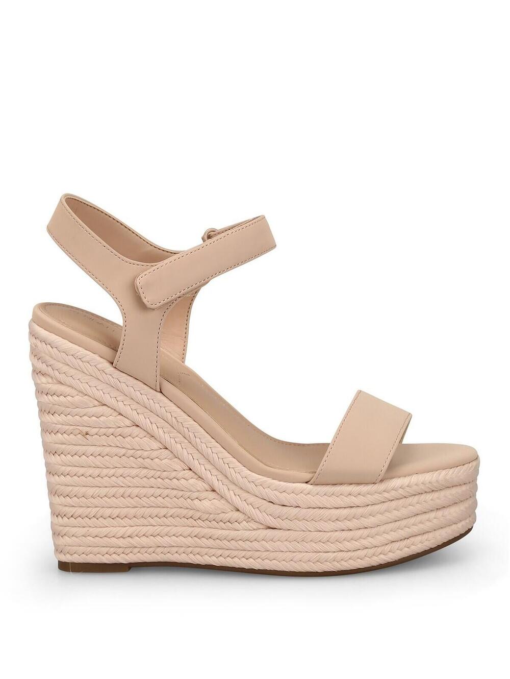 New in Box Kendall + Kylie Pink Espadrille Wedge Sandals 5" Heel Grand Ankle 9.5